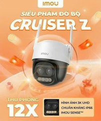 Camera Wifi IMOU S7DP 3K 5MP (Cruiser Z | Zoom 12X | Outdoor | FullColor | Tích hợp LOA, đàm thoại 2 chiều)