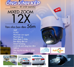 Camera Wifi IMOU S7DP 3K 5MP (Cruiser Z | Zoom 12X | Outdoor | FullColor | Tích hợp LOA, đàm thoại 2 chiều)