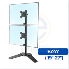 Tay đỡ 2 màn hình xoay EZ47 đặt bàn ( 19''-27'')