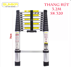 THANG NHÔM RÚT ĐƠN SUMIKA SK 320 CHÍNH HÃNG ( THANG RÚT 3.2M )