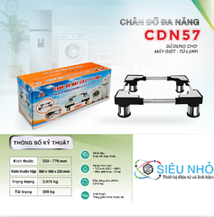 Chân đỡ đa năng CDN57 550mm - 770mm Cỡ Lớn (Máy giặt - Tủ Lạnh) Chánh Phát Loại 2 (Full Vat)