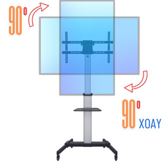 Khung treo tivi di động E2290 - xoay ngang/ dọc (Thương hiệu: Ergotek | 37''-86''| 82x30x23cm | 17kg )