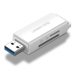 UGREEN 40753 - USB 3.0 to TF + SD Dual Card Reader (White)