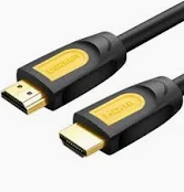 UGREEN 60357-  HDMI Male to Male Round Cable 20m (Yellow/Black)