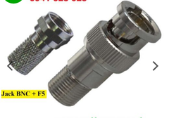 Đầu Kết Nối Camera Jack BNC + Đuôi F5 Chất Lượng Cao Giá Rẻ + Bộ 10 Cái
