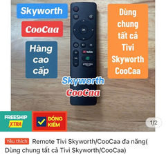 Remote tivi COOCAA đa năng TV189