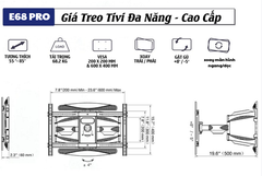 Giá treo tivi đa năng ErgoTek E68 PRO (55