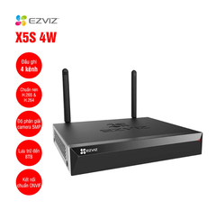 Đầu Ghi hình 5MP Wifi NVR Ezviz X5S 4W-3K | Hàng chính hãng | Dùng cho Camera Ezviz |  4 Khung Hình