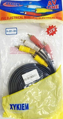 DÂY AV 6 ĐẦU 2M ĐEN (có bọc)