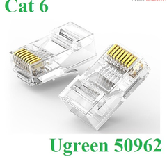 Đầu bấm mạng Cat6 mạ vàng 50c/hộp Ugreen 50962 cao cấp