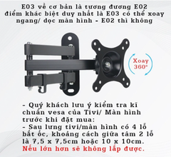 Khung treo tivi XOAY hãng ERGOTEK E03 ( 17