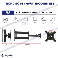 Giá treo màn hình máy tính xoay đa năng Ergotek EM-83 ( 14''-32'' )