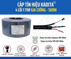 Dây Cáp 4 Lõi Có Cường Lực ( Sợi Cứng ) 300M Chuyên Camera