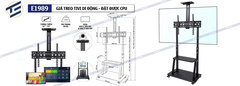 Khung treo Tivi di động E1989 32″- 75″ Tải trọng 40kg