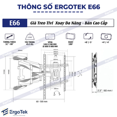 Giá treo tivi đa năng ErgoTek E66 ( 32