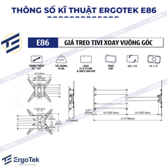 Giá treo TV xoay vuông góc ErgoTek E86 (20