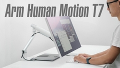 Arm 1 màn hình Humanmotion T7 (Trắng / Đen, 17-27
