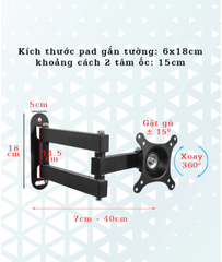 Khung treo tivi XOAY hãng ERGOTEK E03 ( 17