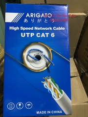 Dây mạng cat 6 bootroom 2 lớp bọc bạc chống nhiễu ARIGATOO 0909-0989 full 300m 0.52