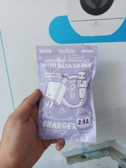 Bộ Nguồn 5V-1A chui Type-C, mã REMAX RP-U95, màu trắng, có bao bì, dây dài 1 mét