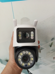 Camera Wifi Yoosee 8MP 2 khung hình Q18+ Đèn báo động đỏ | 4K | Ngoài trời | 2 ống kính 2 khung hình (Loại A - Bảo hành 1 năm)