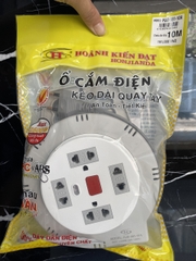 Ổ ĐIỆN HJD 081-10A - QUAY ( Ổ TRÒN ) 10M - 0.75mm2 ( 24c/1thùng )