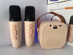Loa bluetooth mini karaoke K12 KHÔNG DÂY kèm 2 micro - Size L