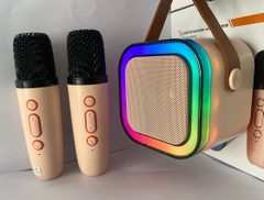 Loa bluetooth mini karaoke K12 KHÔNG DÂY kèm 2 micro - Size L
