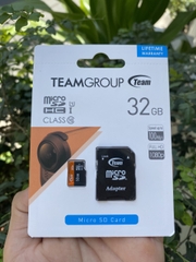 Thẻ nhớ 32GB TeamGroup, có kèm Adapter ( Hàng chính hãng | 5 Năm | Thùng 270 cái )