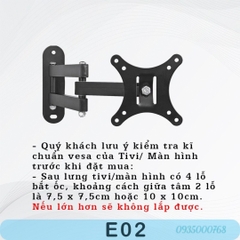 Khung treo tivi XOAY hãng ERGOTEK E02 ( 17