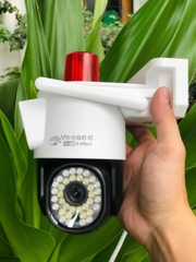 Camera Wifi 9MP Yoosee QPT366-B có ĐÈN BÁO ĐỘNG ĐỎ | 4K | Ngoài trời | 2 ống kính 2 khung hình (Hình OVAN)