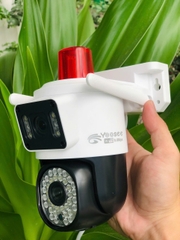 Camera Wifi 9MP Yoosee QPT366-B có ĐÈN BÁO ĐỘNG ĐỎ | 4K | Ngoài trời | 2 ống kính 2 khung hình (Hình OVAN)
