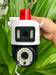Camera Wifi 9MP Yoosee QPT366-B có ĐÈN BÁO ĐỘNG ĐỎ | 4K | Ngoài trời | 2 ống kính 2 khung hình (Bảo hành 1 năm | Hình OVAN)