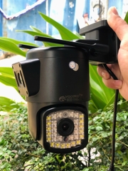 Camera Wifi 12MP Yoosee F36D-Black | 4K | Ngoài trời | 2 ống kính 2 khung hình (Bảo hành 1 năm)