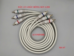 DÂY AV 6 ĐẦU BÔNG SEN 1.8M MS07 (ACOMP6BK)