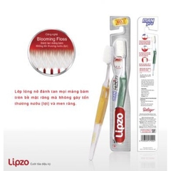 Combo 2 Bàn Chải Đánh Răng Lipzo Pro For Man Cho Nam Giới Men Răng Yếu Công Nghệ Lông Nở Kết Hợp Chỉ Tơ Nha Khoa Mềm Mảnh