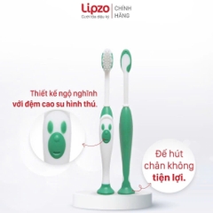 Bàn Chải Đánh Răng Lipzo Kids S2 Hình Thú Ngộ Nghĩnh Siêu Mềm Dành Cho Bé Trên 2 Tuổi