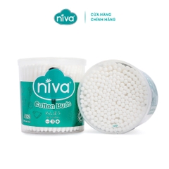 Tăm Bông Niva Hũ Xoay 200 Que Thân Nhựa AH2 Đa Năng Chuyên Dùng Ngoáy Tai, Vệ Sinh, Trang Điểm