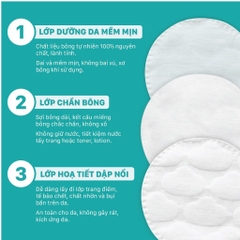 [BEST SALE] Bông Tẩy Trang NIVA Tròn Cz2 Túi 100 Miếng Cao Cấp Bông Tự Nhiên 100% Mềm Mại An Toàn Cho Da Nhạy Cảm