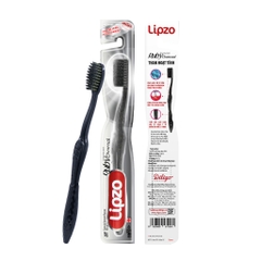 Combo 3 Bàn Chải Đánh Răng Lipzo Ruby Charcoal Dành Cho Nhạy Cảm Công Nghệ Chỉ Tơ Than Hoạt Tính Kháng Khuẩn Siêu Mềm