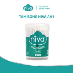 Combo 10 Tăm Bông Niva Hũ Xoay 100 Que Thân Nhựa AH1 Đa Năng Chuyên Dùng Ngoáy Tai, Vệ Sinh, Trang Điểm