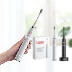 Bàn chải điện thông minh Lipzo sóng âm sợi siêu mảnh giúp chải sạch từng kẽ răng, chăm sóc nướu lợi hiệu quả