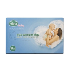 Combo 5 Khăn Giấy Khô Đa Năng Niva Gói 100 Tờ Tiện Dụng, Chất Liệu Cotton Tự Nhiên An Toàn Cho Bé