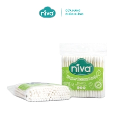 Tăm Bông Niva Túi 100 Que Thân Giấy AZP2 Đa Năng Chuyên Dùng Ngoáy Tai, Vệ Sinh, Trang Điểm, Thân Thiện Môi Trường