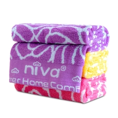 Khăn Tắm Cotton Tự Nhiên 100% Niva BP2 Mềm Mịn Thấm Hút Tốt, An Toàn Cho Da, Hoa Văn Kích Thước 500x1000 mm