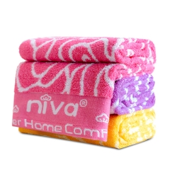 Khăn Tắm Cotton Tự Nhiên 100% Niva BP2 Mềm Mịn Thấm Hút Tốt, An Toàn Cho Da, Hoa Văn Kích Thước 500x1000 mm