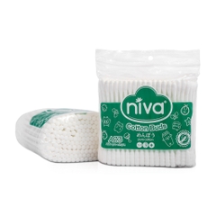 Mua 01 Khăn Ướt Đa Năng Không Mùi Niva 80 Tờ Tặng 01 Tăm Bông Niva Túi 200 Que Thân Nhựa AZ3 [Trị Giá 15K] Tiện Dụng