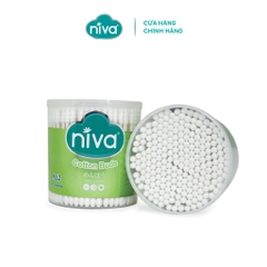 Tăm Bông Niva Hũ Xoay 200 Que Thân Giấy AJ2 Đa Năng Chuyên Dùng Ngoáy Tai, Vệ Sinh, Trang Điểm, Thân Thiện Môi Trường