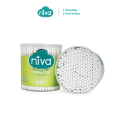 Combo 6 Tăm Bông Niva Hũ 200 Que Thân Giấy AJ2 Đa Năng Chuyên Dùng Ngoáy Tai, Vệ Sinh, Trang Điểm, Thân Thiện Môi Trường