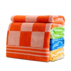 Khăn Tắm Cotton Tự Nhiên 100%  Xuất Nhật Niva BJ1 Mềm Mịn Thấm Hút, An Toàn, Hoa Văn Kích Thước 500x1000 mm